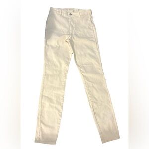 H&M White High-Rise Skinny Ankle Jeans